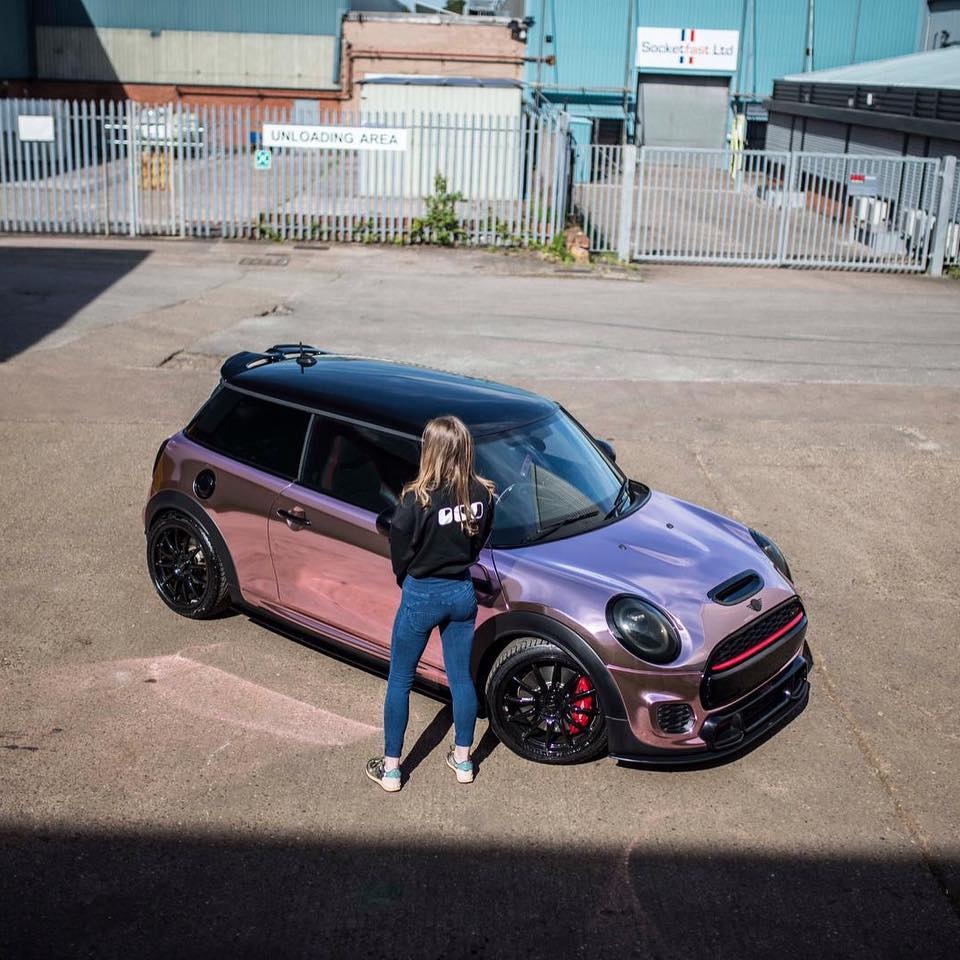 PET Gloss Rose Gold Mirror Chrome Car Vinyl Wrap