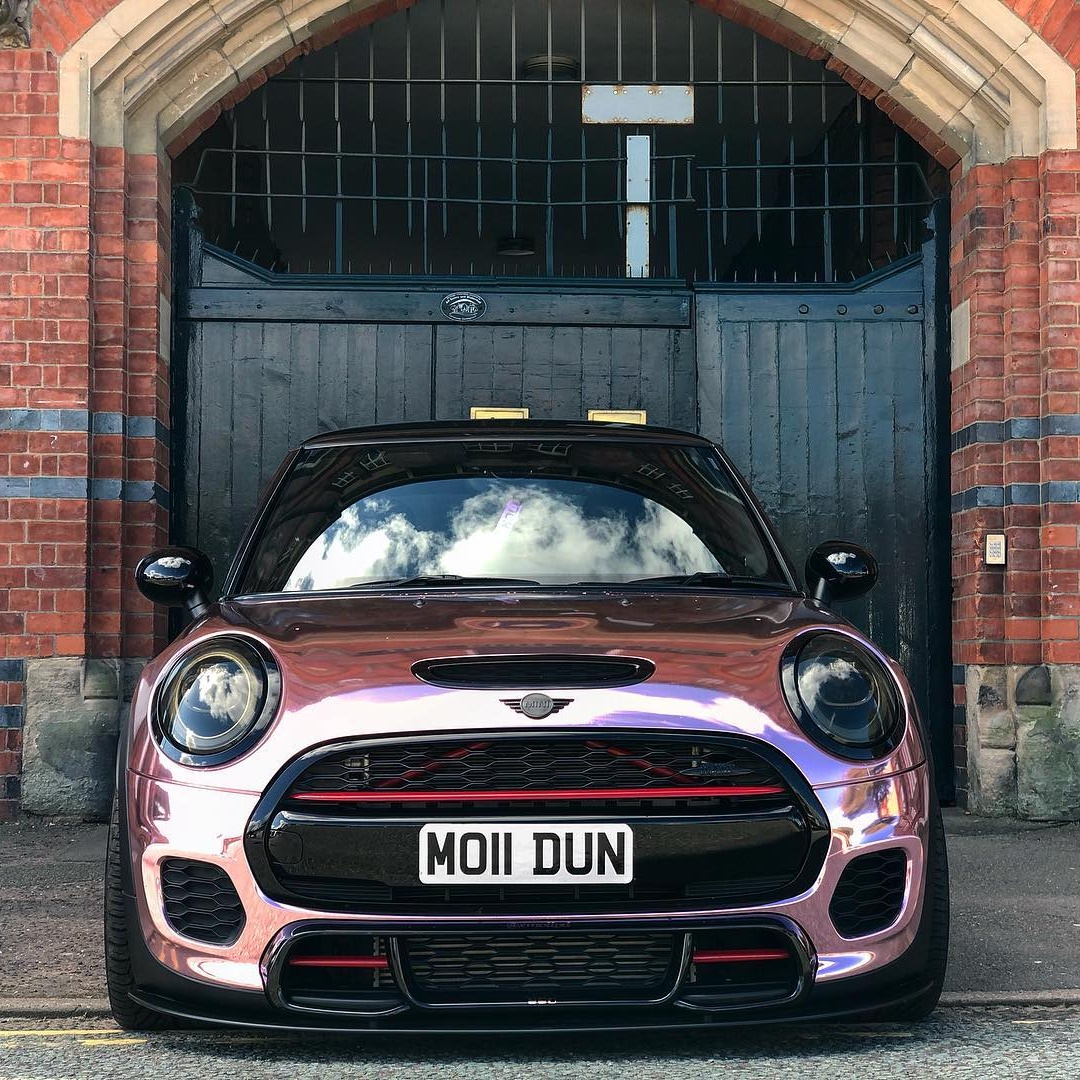 PET Gloss Rose Gold Mirror Chrome Car Vinyl Wrap
