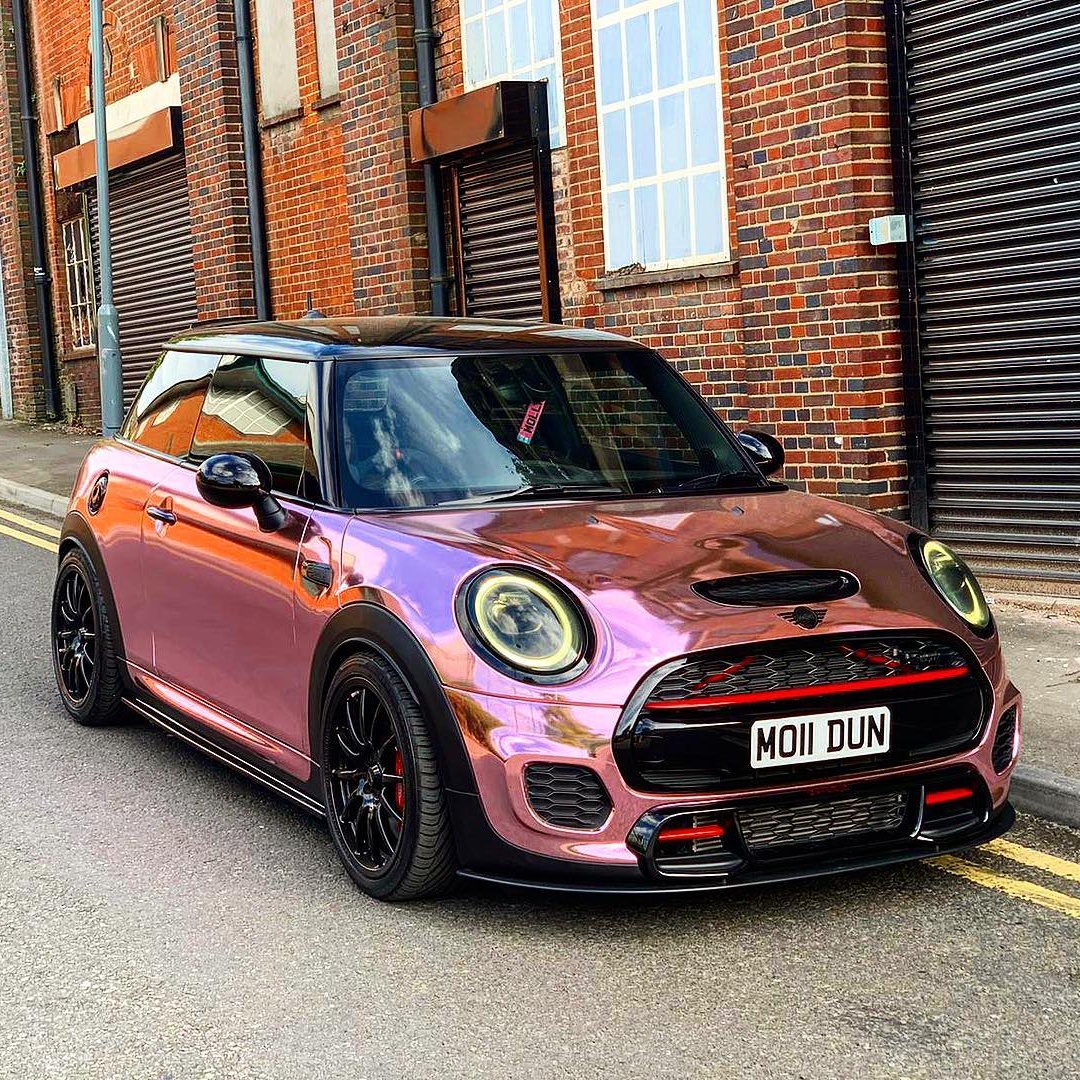 PET Gloss Rose Gold Mirror Chrome Car Vinyl Wrap