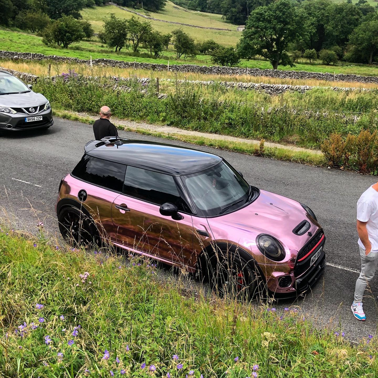 PET Gloss Rose Gold Mirror Chrome Car Vinyl Wrap