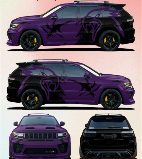 Purple Pradients Customized Car Vinyl Wrap