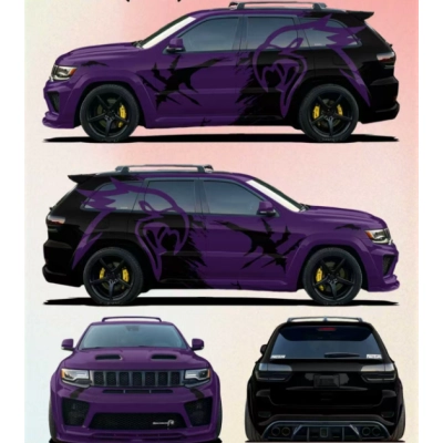 Purple Pradients Customized Car Vinyl Wrap 01