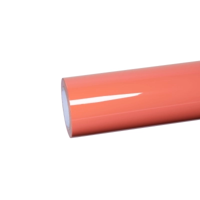 Gloss Coral Orange Car Vinyl Wrap 02