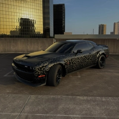 Leopard Print Customized Car Vinyl Wrap 01