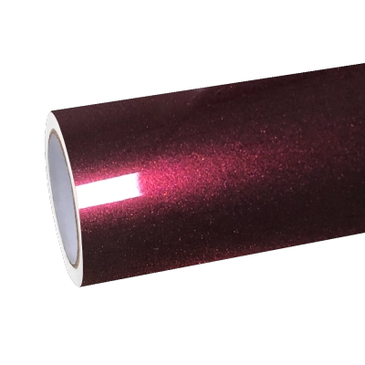 PET Gloss Metallic Plum Red Car Vinyl Wrap 01