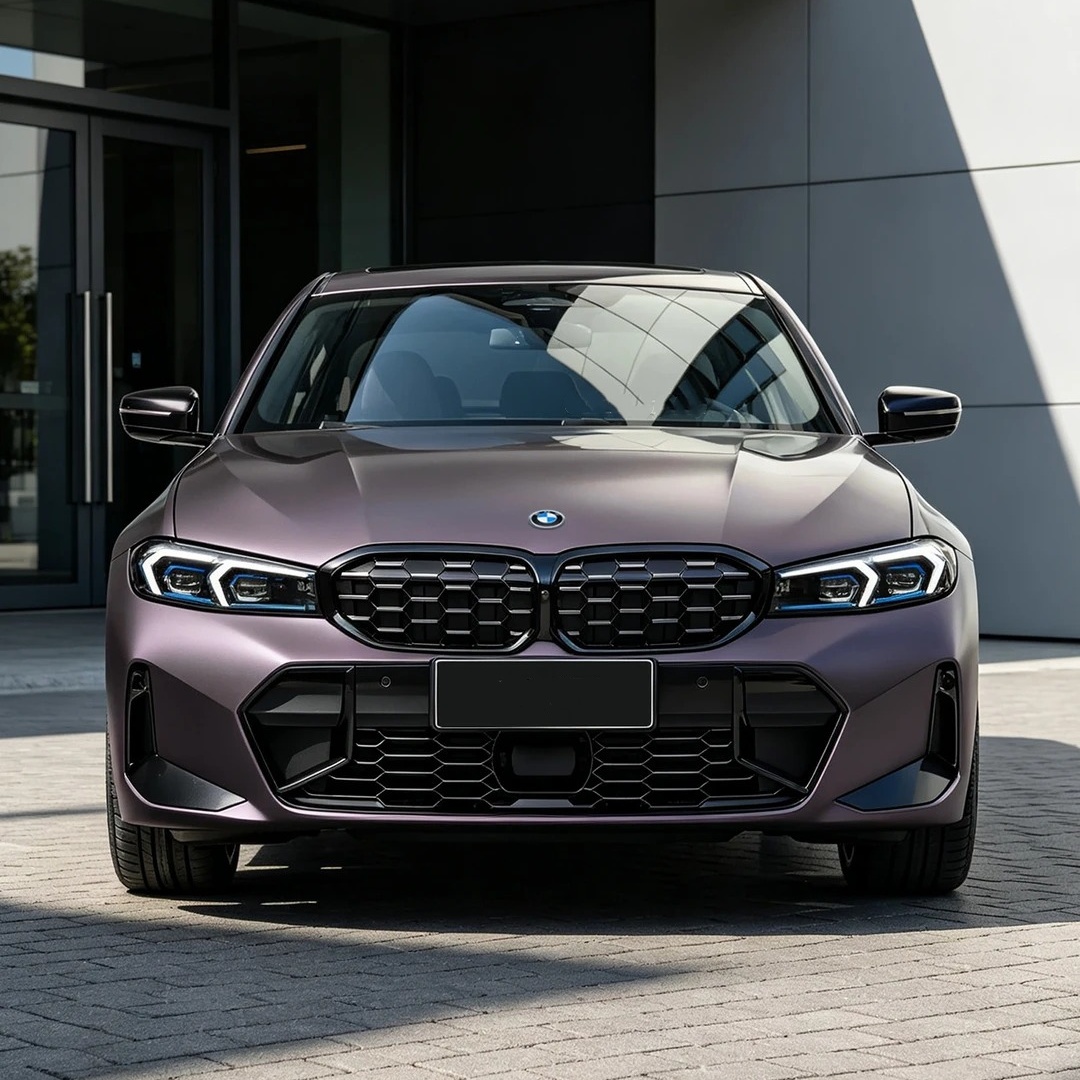 PET Ultra Matte Black Purple Car Vinyl Wrap