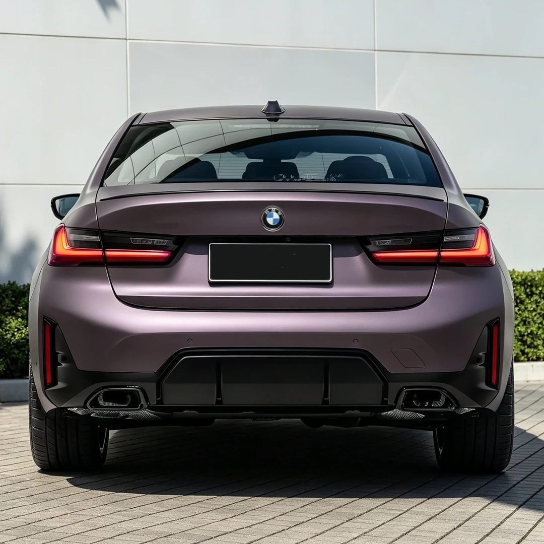 PET Ultra Matte Black Purple Car Vinyl Wrap