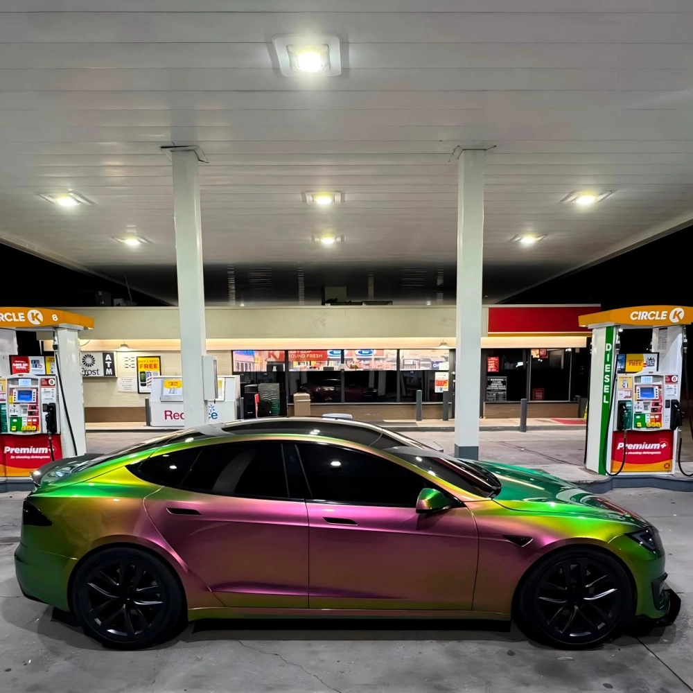 TPU Gloss Shifting Pink Green Paint Protection Film