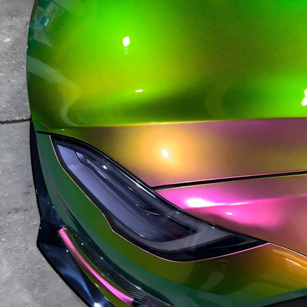 TPU Gloss Shifting Pink Green Paint Protection Film