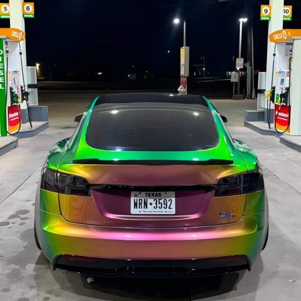 TPU Gloss Shifting Pink Green Paint Protection Film
