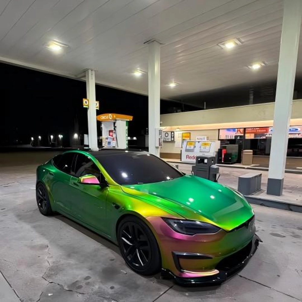 TPU Gloss Shifting Pink Green Paint Protection Film
