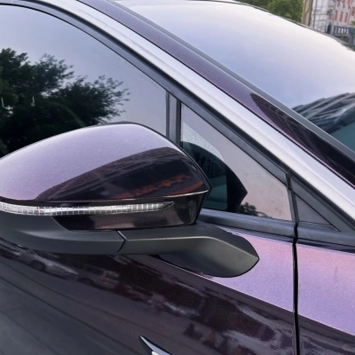Flashing Diamond Black Red Car Vinyl Wrap 02