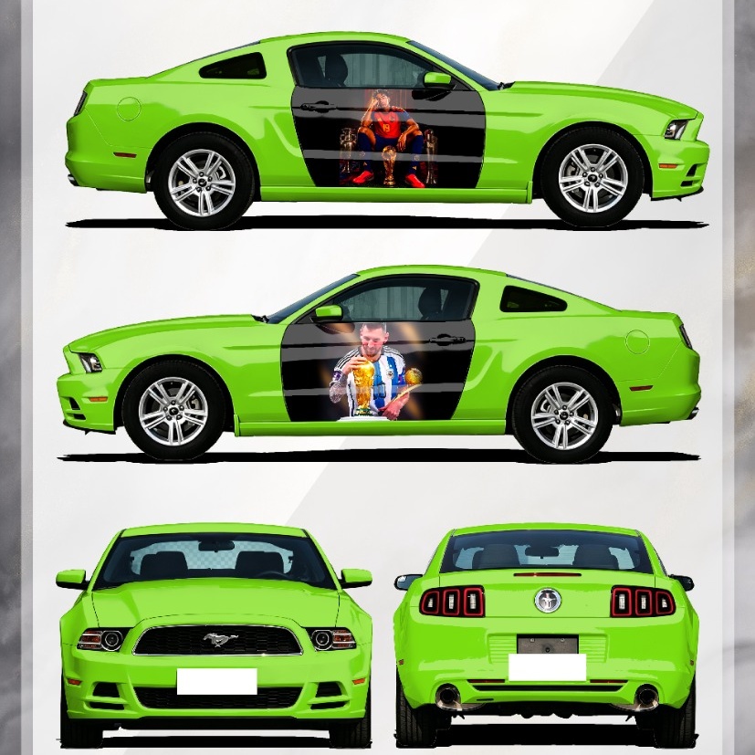 Green Sticker Customized Car Vinyl Wrap