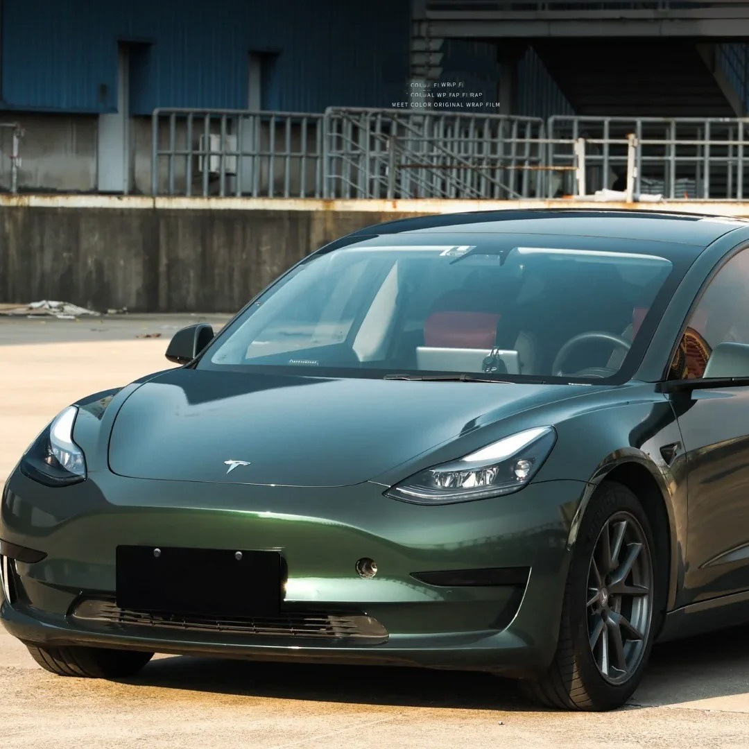 Gloss Metallic Gotland Green Car Vinyl Wrap