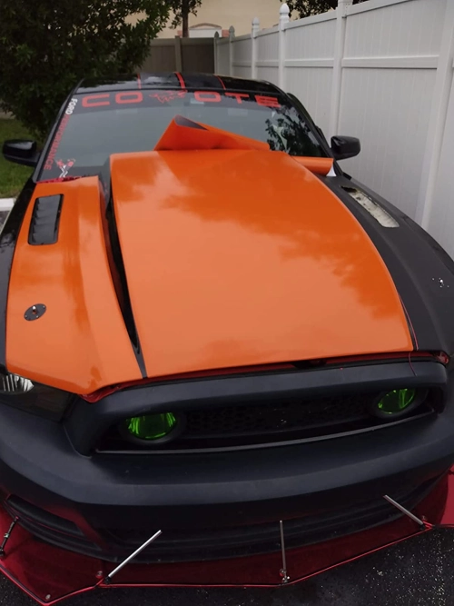 Super Gloss Orange Car Vinyl Wrap review 