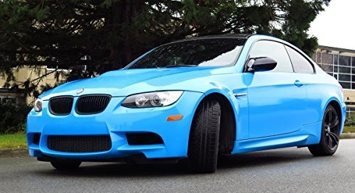 Super Gloss Sky Blue Car Vinyl Wrap review 