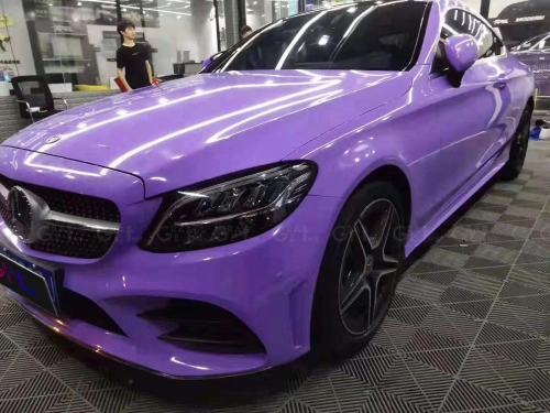 Super Gloss Lavender Purple Car Vinyl Wrap review 