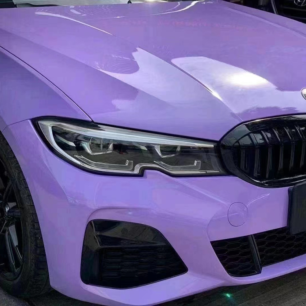 Hachi Auto High Gloss Lavender Purple Vinyl Wrap – Self-Adhesive Film Roll For Cars, Vans, Motorcycles