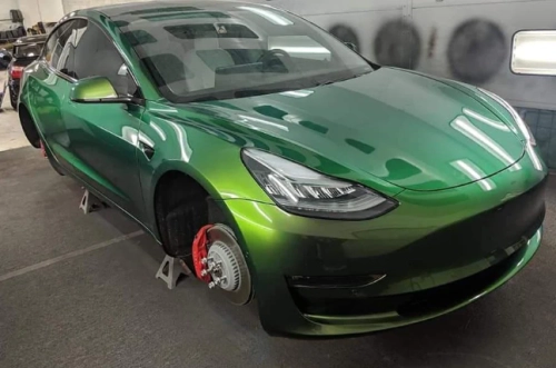 Candy Metallic Emerald Olive Car Vinyl Wrap review 