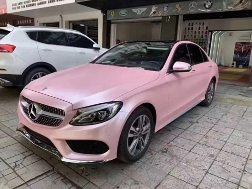 Matte Pure Metal Cherry Pink Car Vinyl Wrap review 