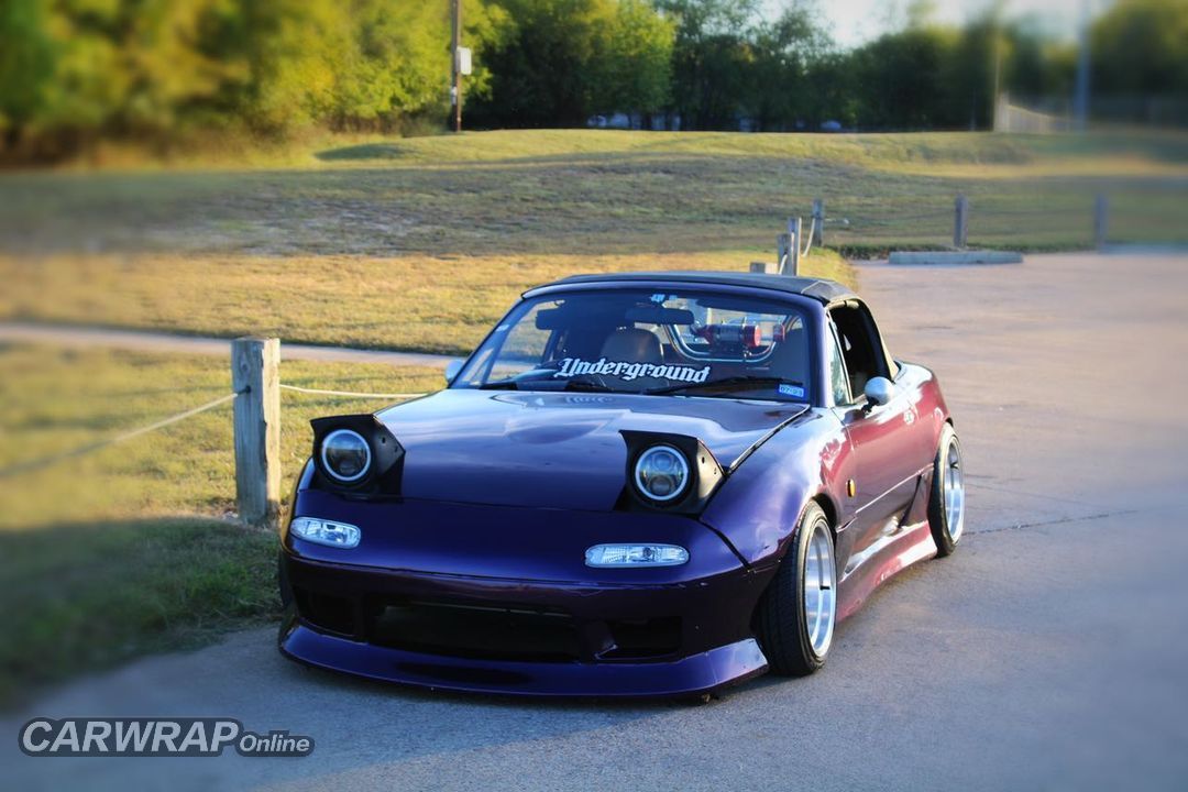 PET Gloss Metallic Midnight Purple Car Vinyl Wrap review 2