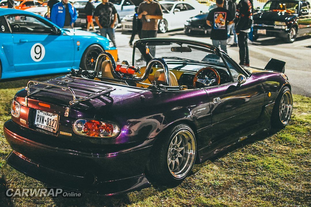 PET Gloss Metallic Midnight Purple Car Vinyl Wrap review 1