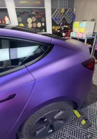 Matte Metallic Purple Car Vinyl Wrap review 0