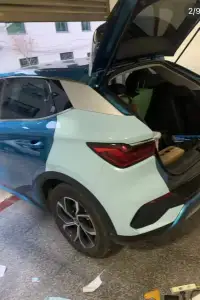 Super Gloss Glacier Blue Car Vinyl Wrap review 2