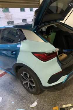 Super Gloss Glacier Blue Car Vinyl Wrap review law 03