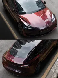  Liquid Metallic Dragon Blood Red Car Vinyl Wrap review 0