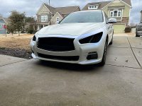 Gloss White Blue Car Vinyl Wrap review 2