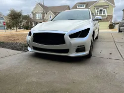 Gloss White Blue Car Vinyl Wrap review merge 03
