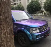 Gloss Diamond Purple Blue Car Vinyl Wrap review 2