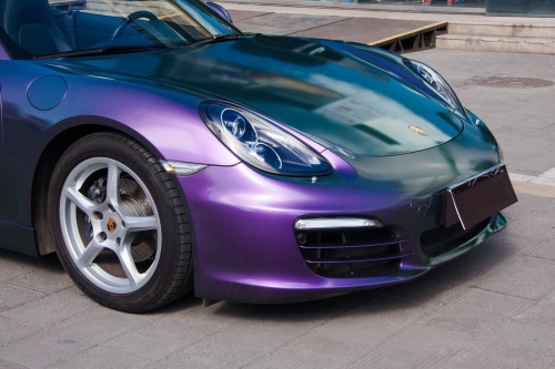 Gloss Diamond Purple Blue Car Vinyl Wrap review 