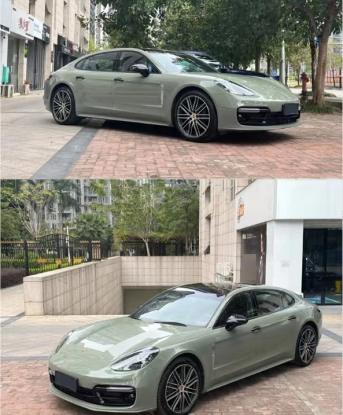 Super Gloss Light Khaki Grey Car Vinyl Wrap review 