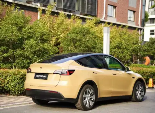  Super Gloss Sandstorm Yellow Desert Yellow Car Vinyl Wrap review 