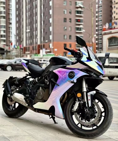 Holographic Chrome Rainbow White Car Vinyl Wrap (Non-Stretchable) review 