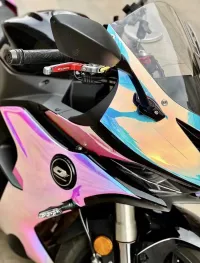 Holographic Chrome Rainbow White Car Vinyl Wrap (Non-Stretchable) review 1