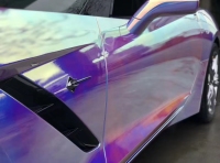 Holographic Chrome Rainbow White Car Vinyl Wrap (Non-Stretchable) review 2