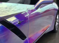 Holographic Chrome Rainbow White Car Vinyl Wrap (Non-Stretchable) review 2