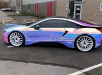 Holographic Chrome Rainbow White Car Vinyl Wrap (Non-Stretchable) review 1