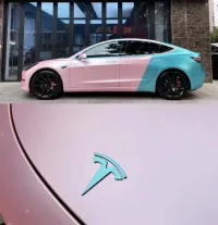 Matte Pure Metal Cherry Pink Car Vinyl Wrap review 1