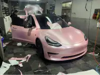 Matte Pure Metal Cherry Pink Car Vinyl Wrap review 0