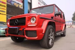 Satin Chrome Prismatic Red Car Vinyl Wrap review frame 01