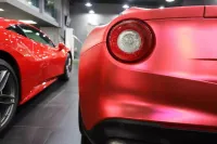 Satin Chrome Prismatic Red Car Vinyl Wrap review 1