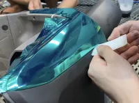 Chrome Mirror Mint Green Car Vinyl Wrap (Non-Stretchable) review 0