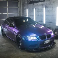 Gloss Diamond Purple Blue Car Vinyl Wrap review 3