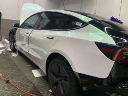  Metallic Gloss Aurora White Car Vinyl Wrap review jane 02