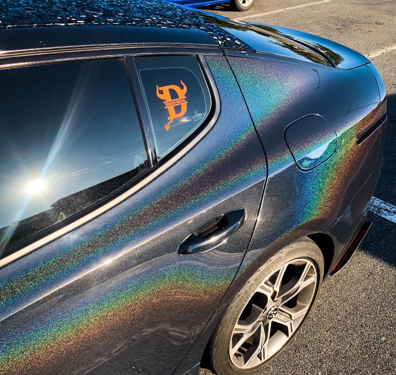 Glossy Laser Black Car Vinyl Wrap review 2