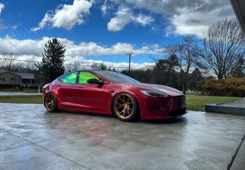 Gloss Metallic Vampire Red Car Vinyl Wrap review 